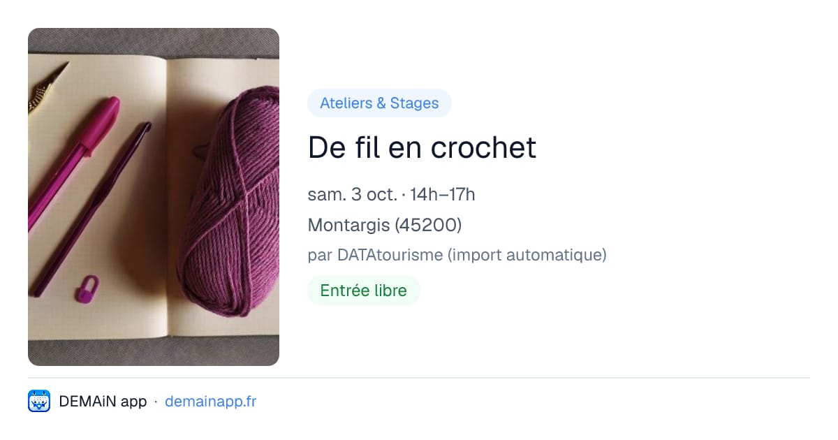 De fil en crochet — Montargis