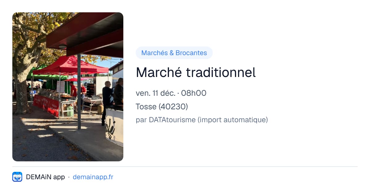 Marché traditionnel — Tosse