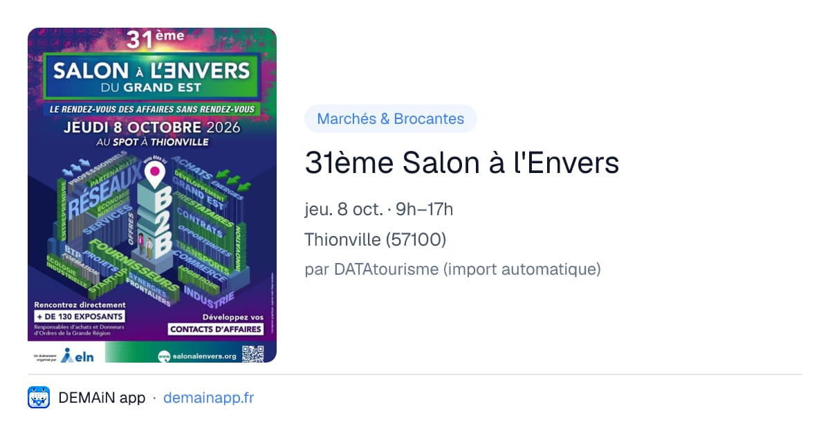 31ème Salon à l'Envers — Thionville