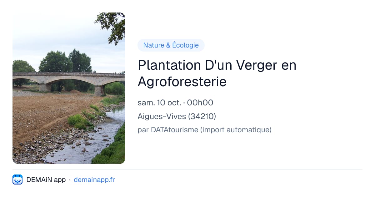 Plantation D'un Verger en Agroforesterie — Aigues-Vives