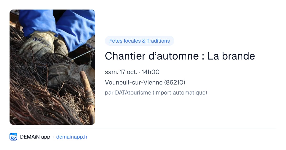 Chantier d’automne : La brande — Vouneuil-sur-Vienne
