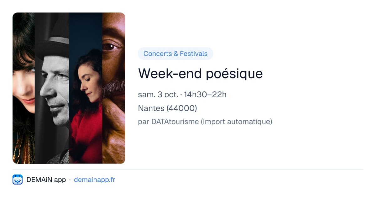 Week-end poésique — Nantes