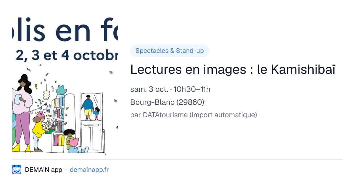 Lectures en images : le Kamishibaï — Bourg-Blanc