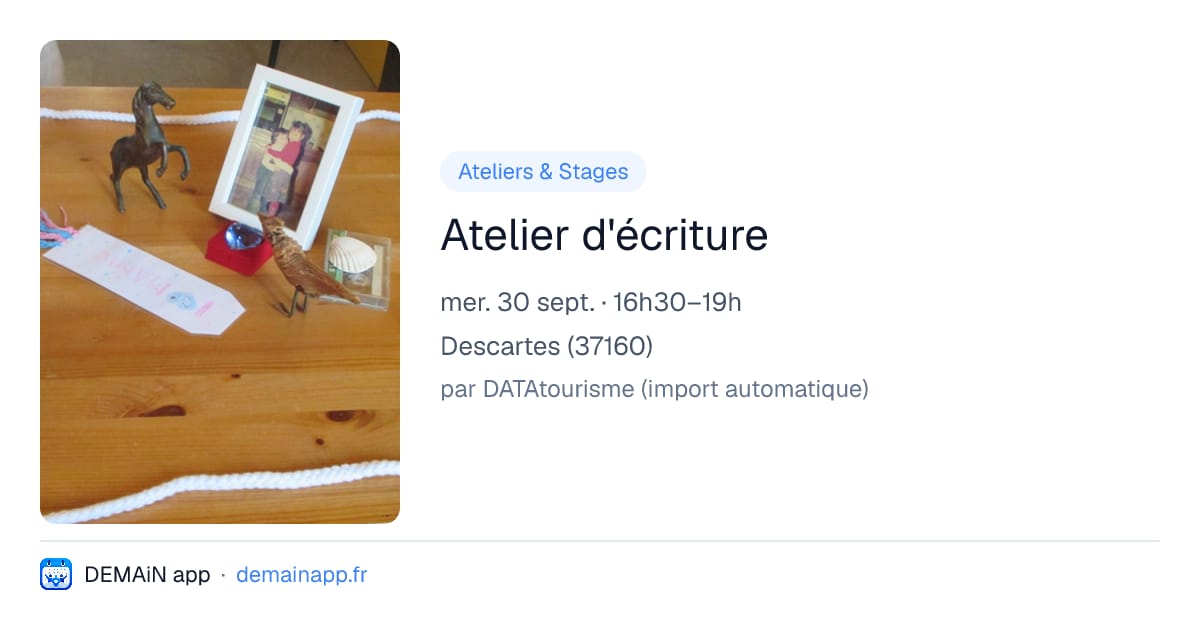 Atelier d'écriture — Descartes