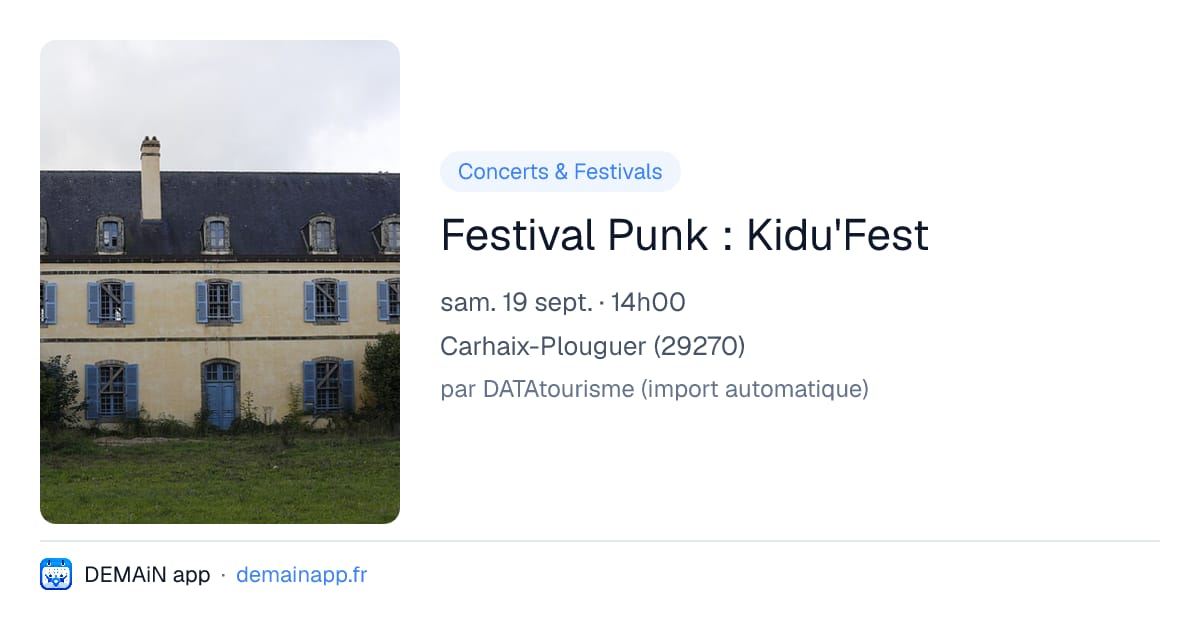 Festival Punk : Kidu'Fest — Carhaix-Plouguer