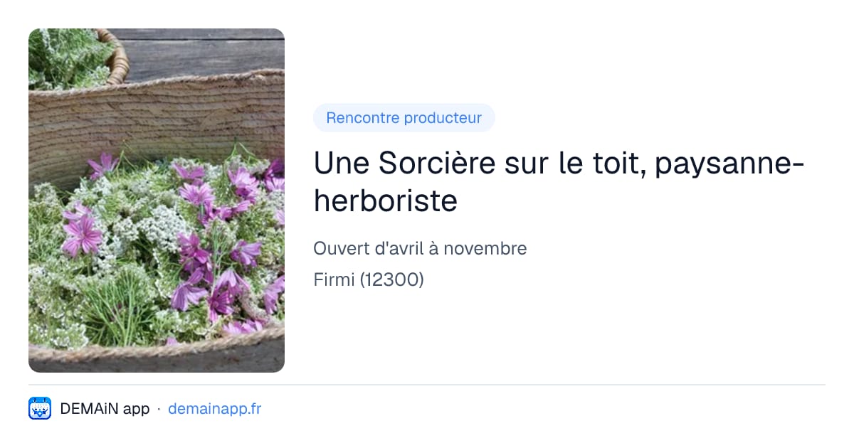 Une Sorcière sur le toit, paysanne-herboriste — Firmi