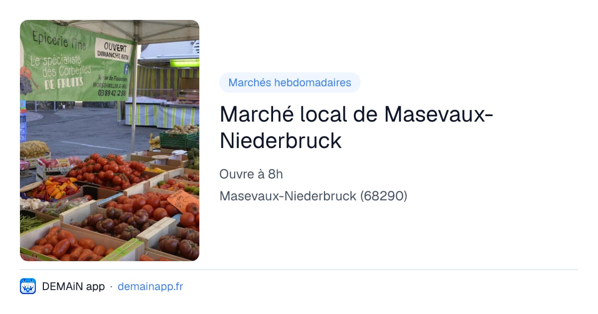 Marché local de Masevaux-Niederbruck — Masevaux-Niederbruck