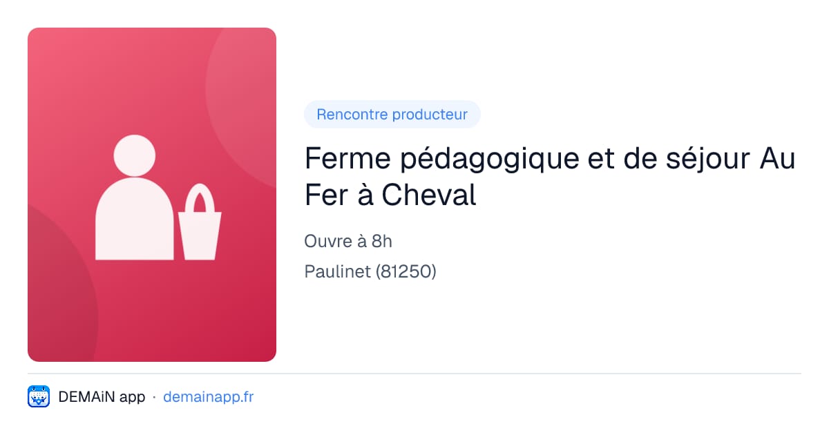 Ferme pédagogique et de séjour Au Fer à Cheval — Paulinet