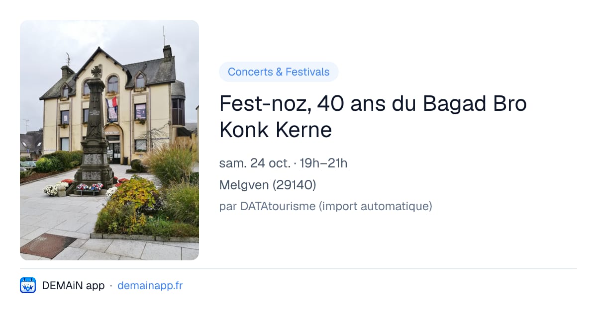 Fest-noz, 40 ans du Bagad Bro Konk Kerne — Melgven
