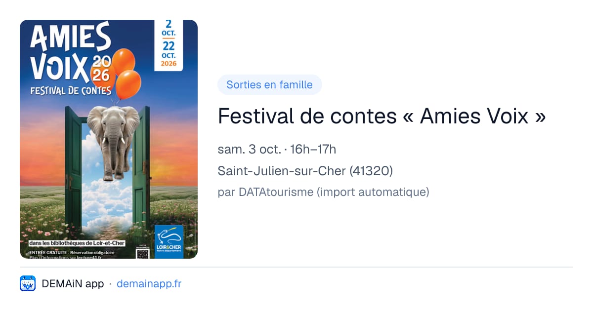 Festival de contes « Amies Voix » — Saint-Julien-sur-Cher