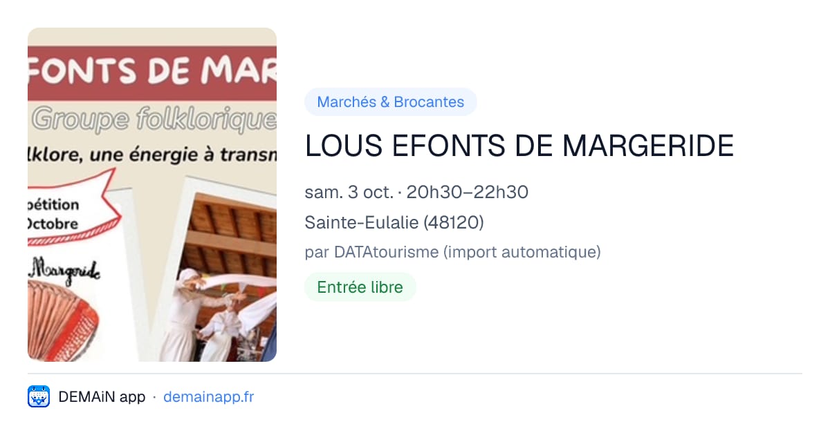 LOUS EFONTS DE MARGERIDE — Sainte-Eulalie