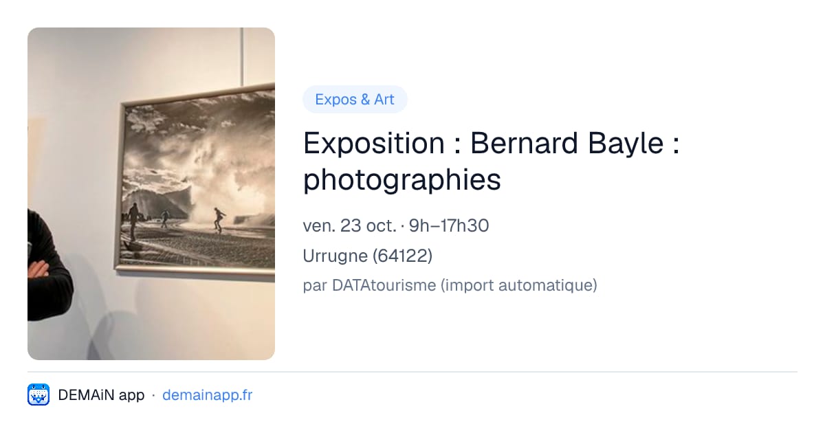 Exposition : Bernard Bayle : photographies — Urrugne