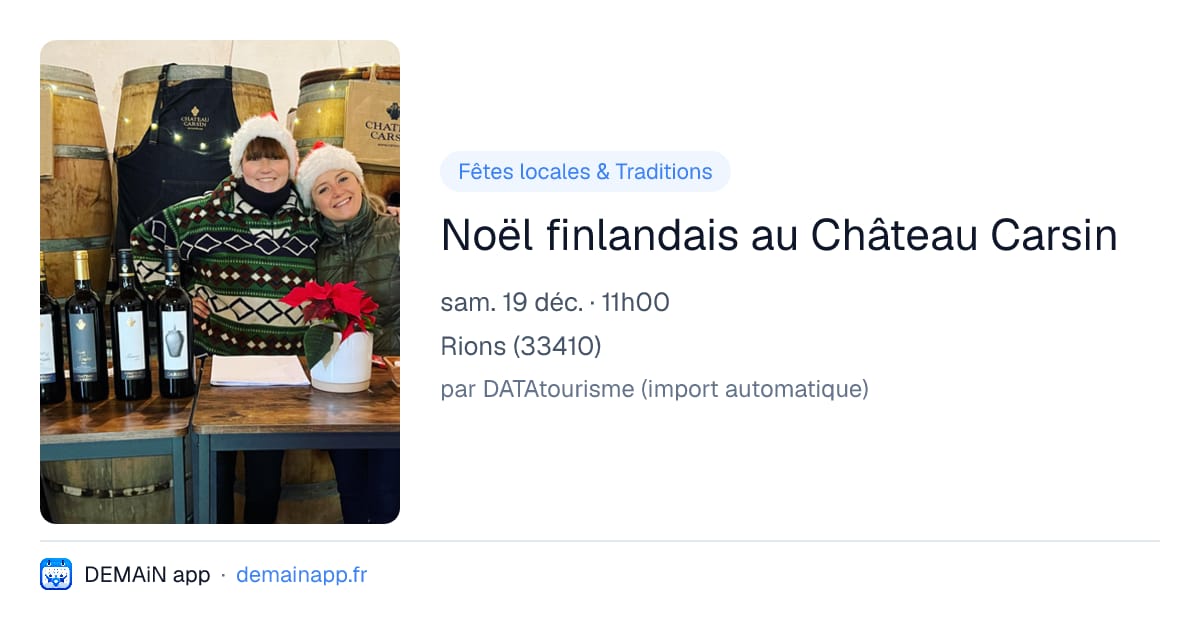 Noël finlandais au Château Carsin — Rions