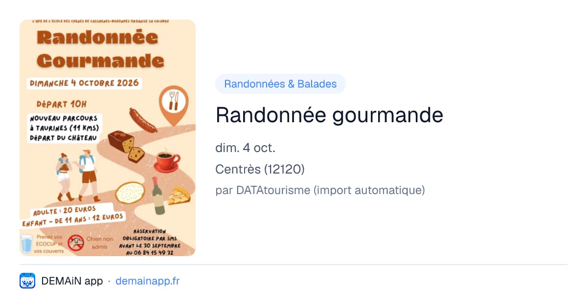 Randonnée gourmande — Centrès