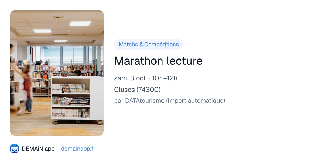 Marathon lecture — Cluses