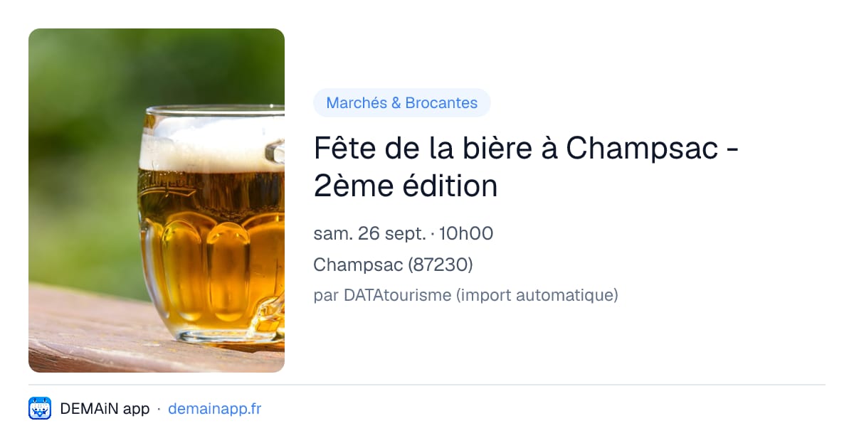 Fête de la bière à Champsac - 2ème édition — Champsac