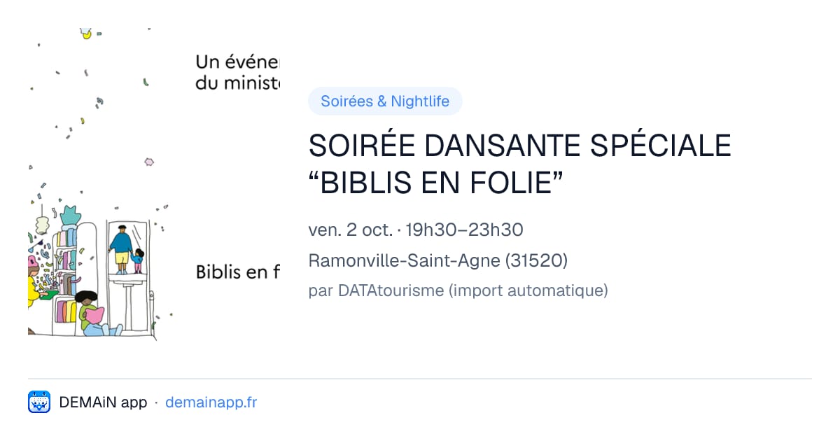 SOIRÉE DANSANTE SPÉCIALE “BIBLIS EN FOLIE” — Ramonville-Saint-Agne