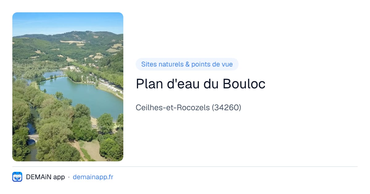 Plan d'eau du Bouloc — Ceilhes-et-Rocozels