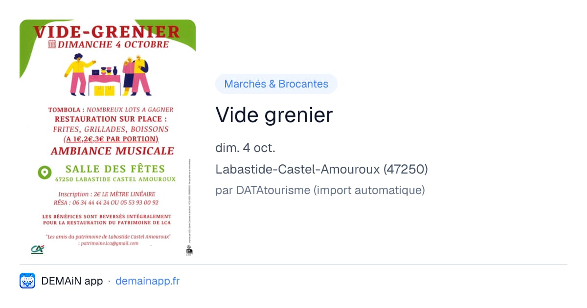 Vide grenier — Labastide-Castel-Amouroux