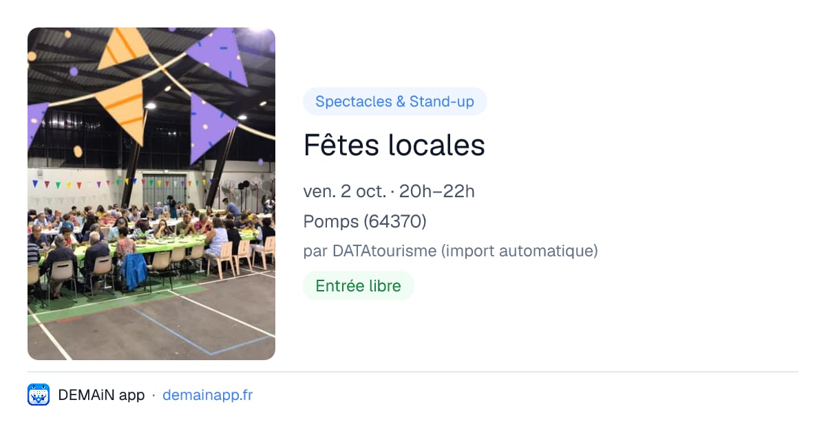 Fêtes locales — Pomps