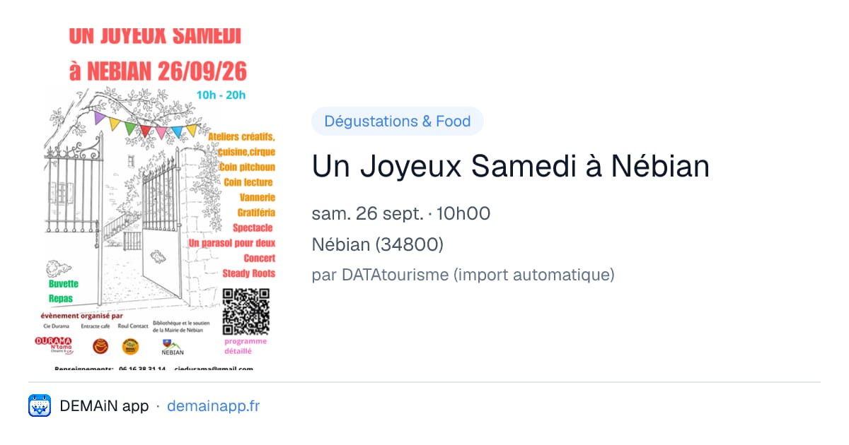 Un Joyeux Samedi à Nébian — Nébian