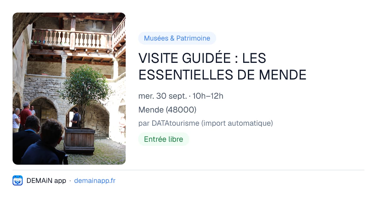 VISITE GUIDÉE : LES ESSENTIELLES DE MENDE — Mende