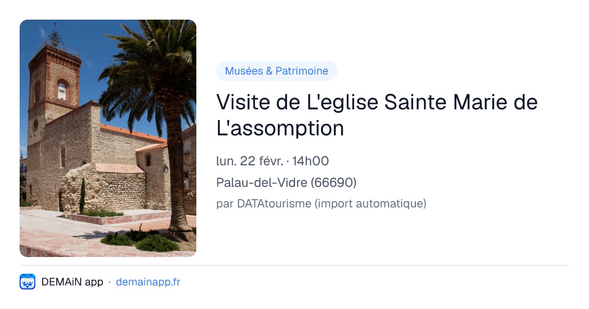 Visite de L'eglise Sainte Marie de L'assomption — Palau-del-Vidre