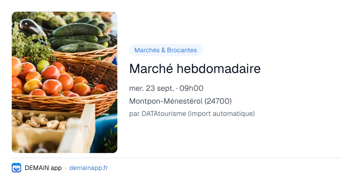 Marché hebdomadaire — Montpon-Ménestérol