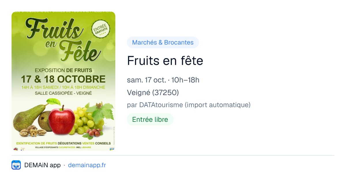 Fruits en fête — Veigné