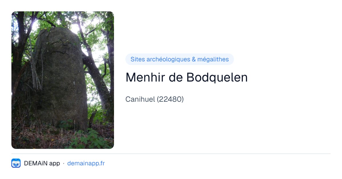 Menhir de Bodquelen — Canihuel