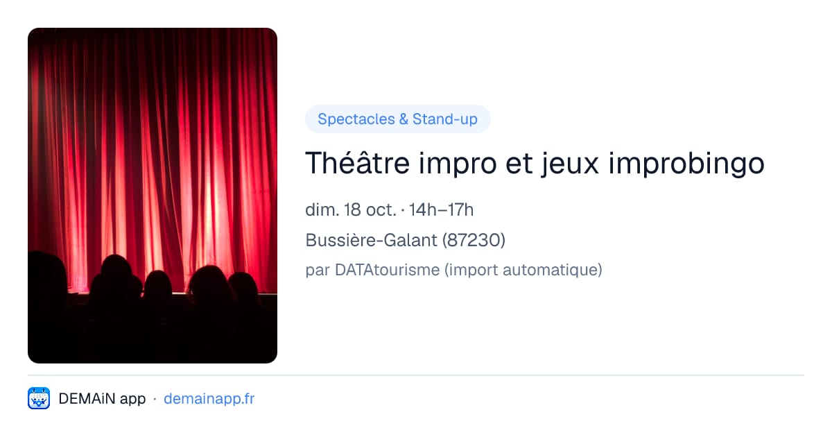 Théâtre impro et jeux improbingo — Bussière-Galant