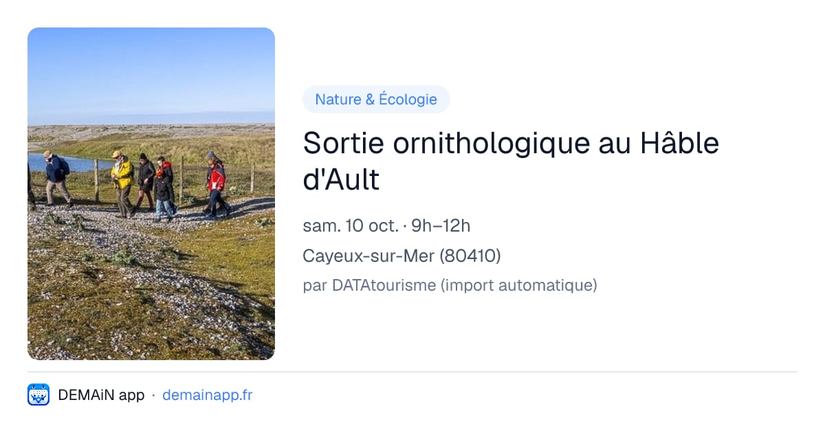Sortie ornithologique au Hâble d'Ault — Cayeux-sur-Mer