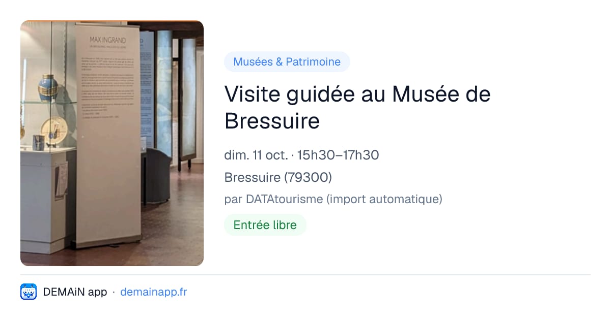 Visite guidée au Musée de Bressuire — Bressuire