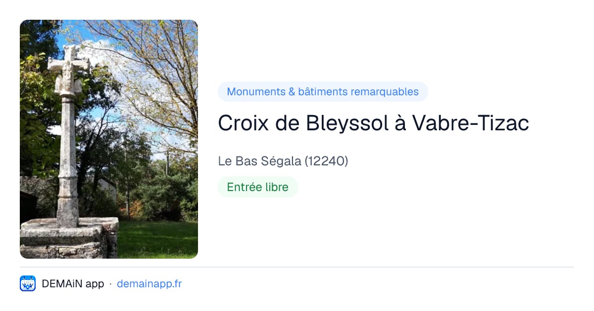 Croix de Bleyssol à Vabre-Tizac — Le Bas Ségala