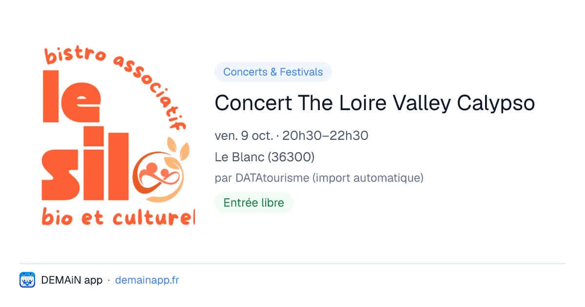 Concert The Loire Valley Calypso — Le Blanc