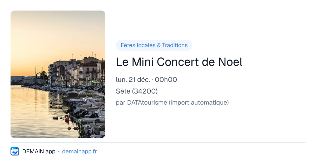Le Mini Concert de Noel — Sète
