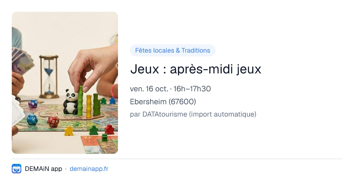 Jeux : après-midi jeux — Ebersheim