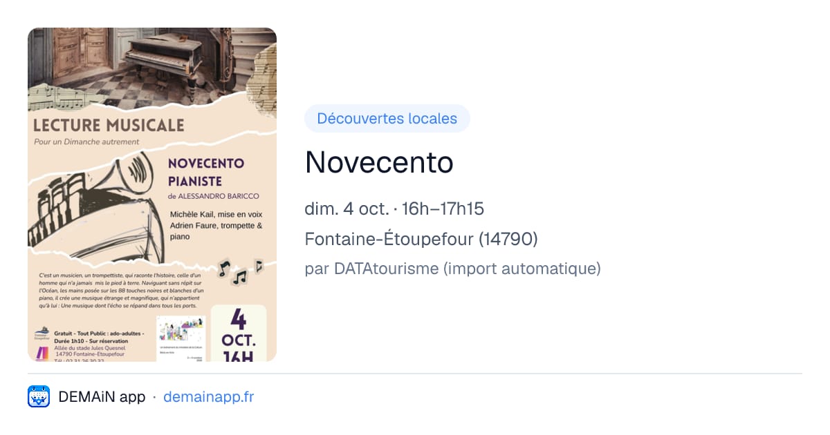 Novecento — Fontaine-Étoupefour