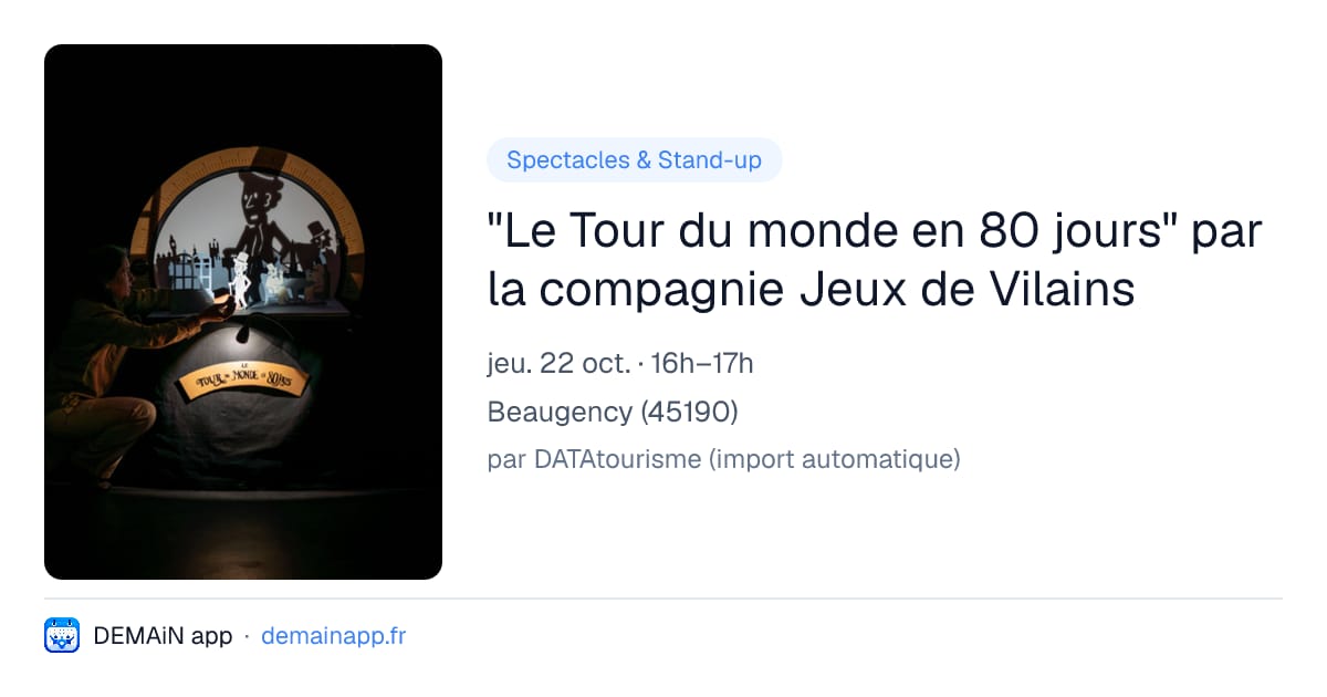 "Le Tour du monde en 80 jours" par la compagnie Jeux de Vilains — Beaugency