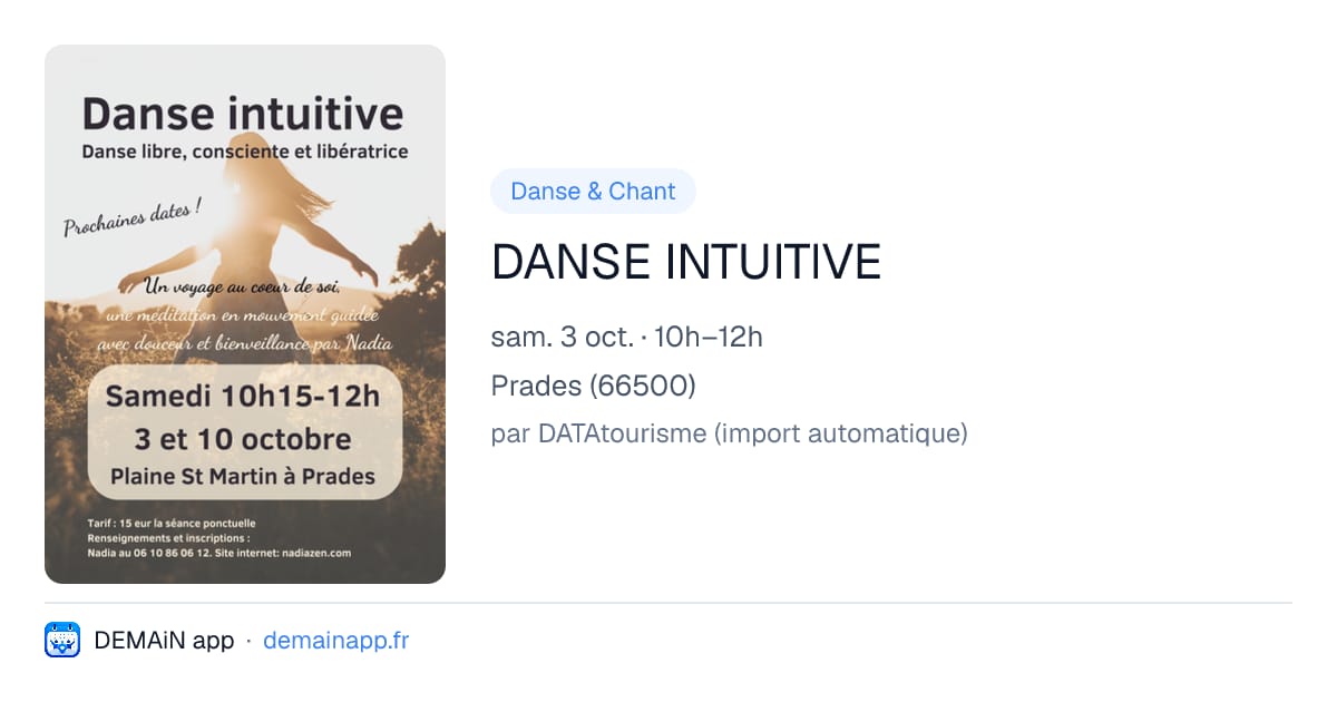 DANSE INTUITIVE — Prades
