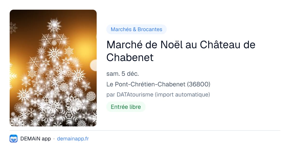 Marché de Noël au Château de Chabenet — Le Pont-Chrétien-Chabenet