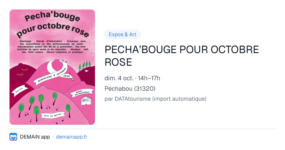 PECHA’BOUGE POUR OCTOBRE ROSE — Péchabou