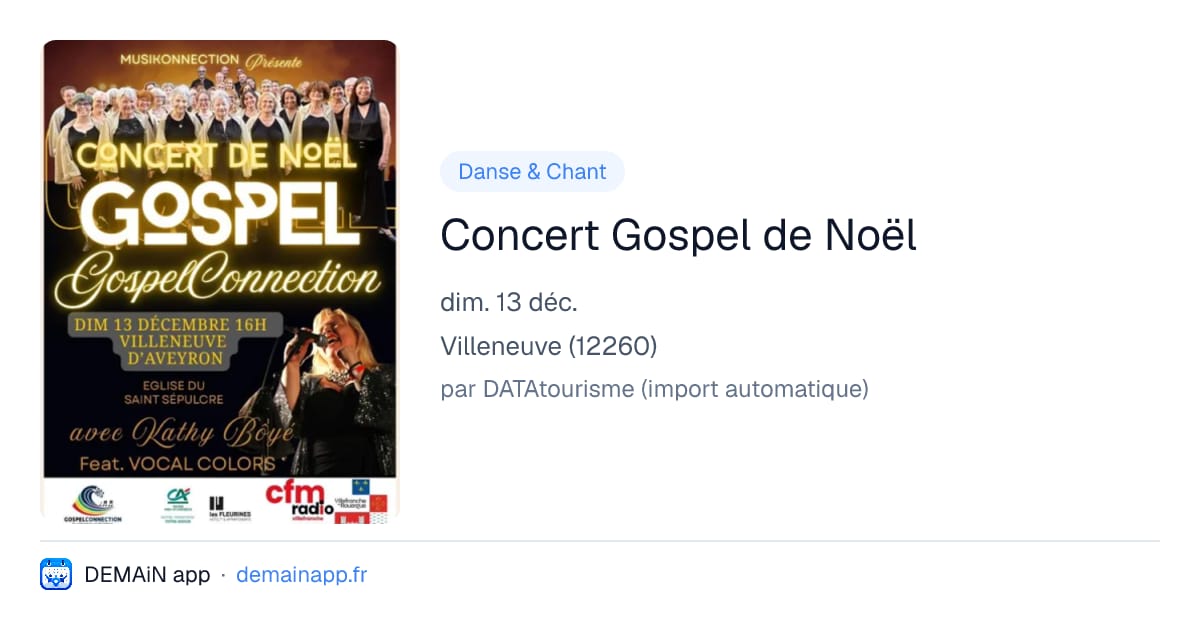 Concert Gospel de Noël — Villeneuve