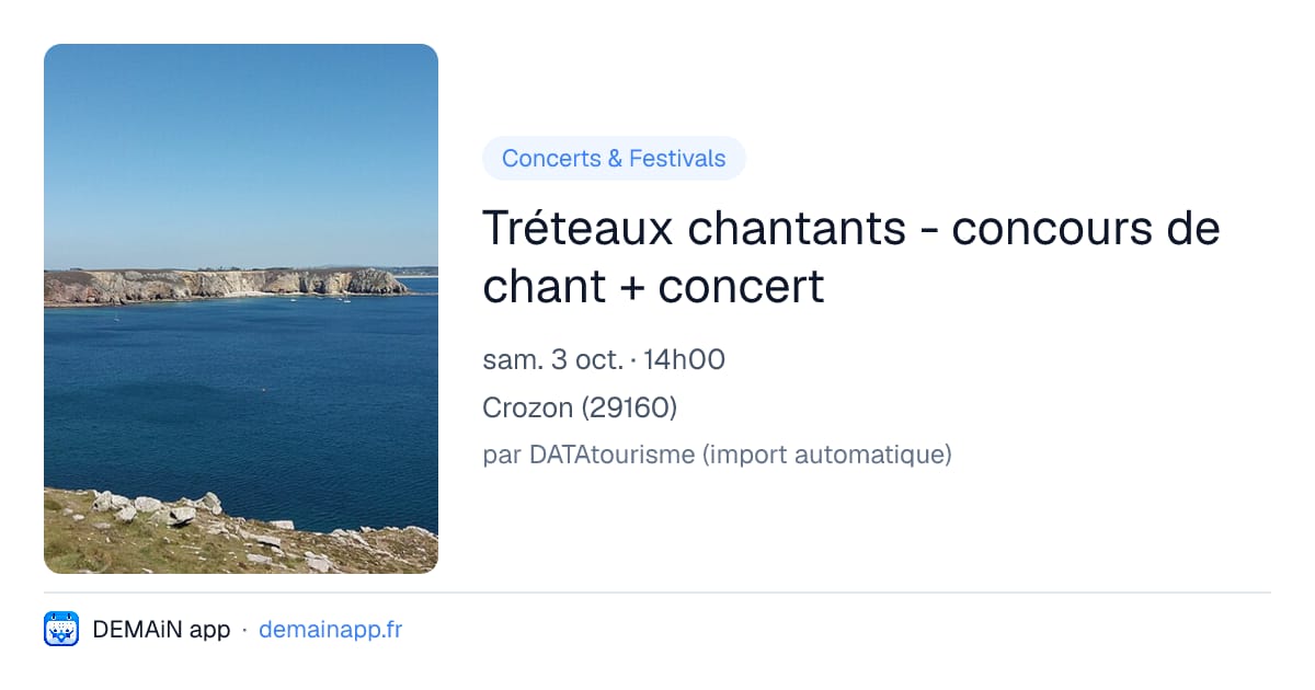 Tréteaux chantants - concours de chant + concert — Crozon
