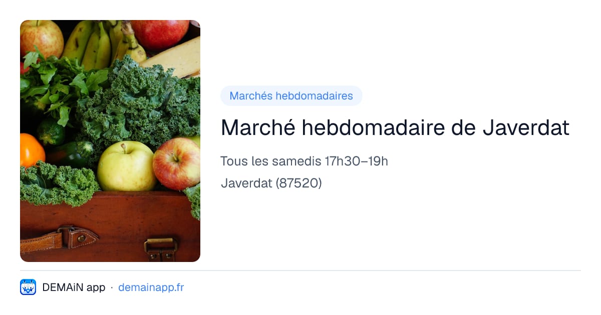 Marché hebdomadaire de Javerdat — Javerdat