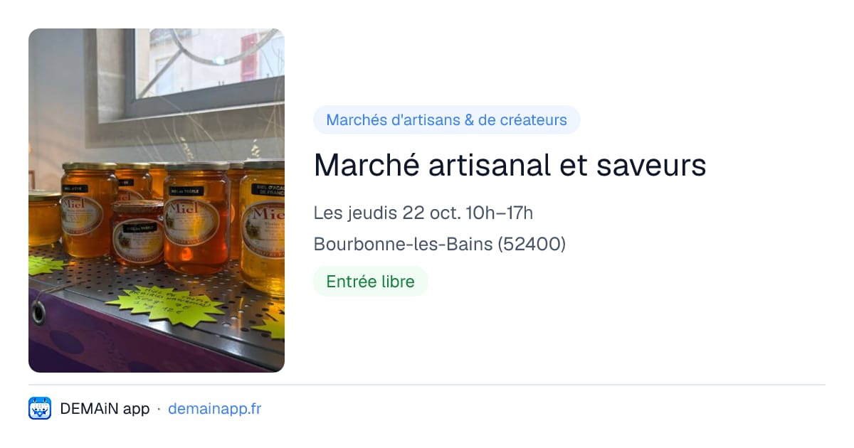 Marché artisanal et saveurs — Bourbonne-les-Bains