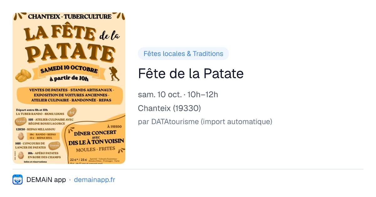 Fête de la Patate — Chanteix