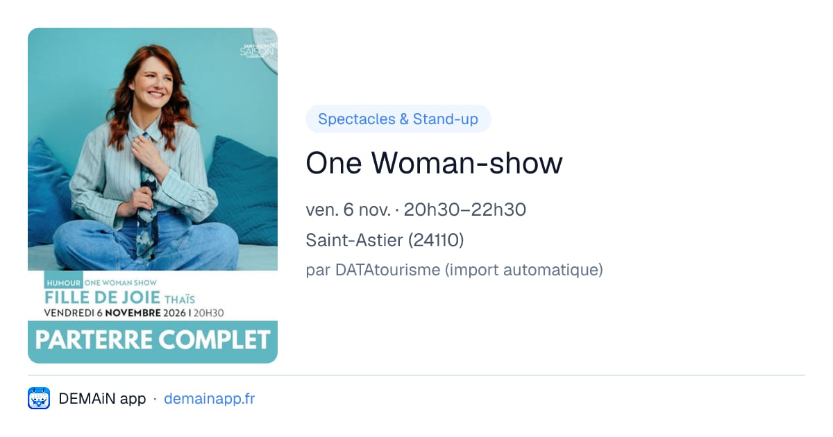 One Woman-show — Saint-Astier