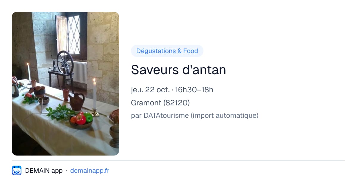 Saveurs d'antan — Gramont