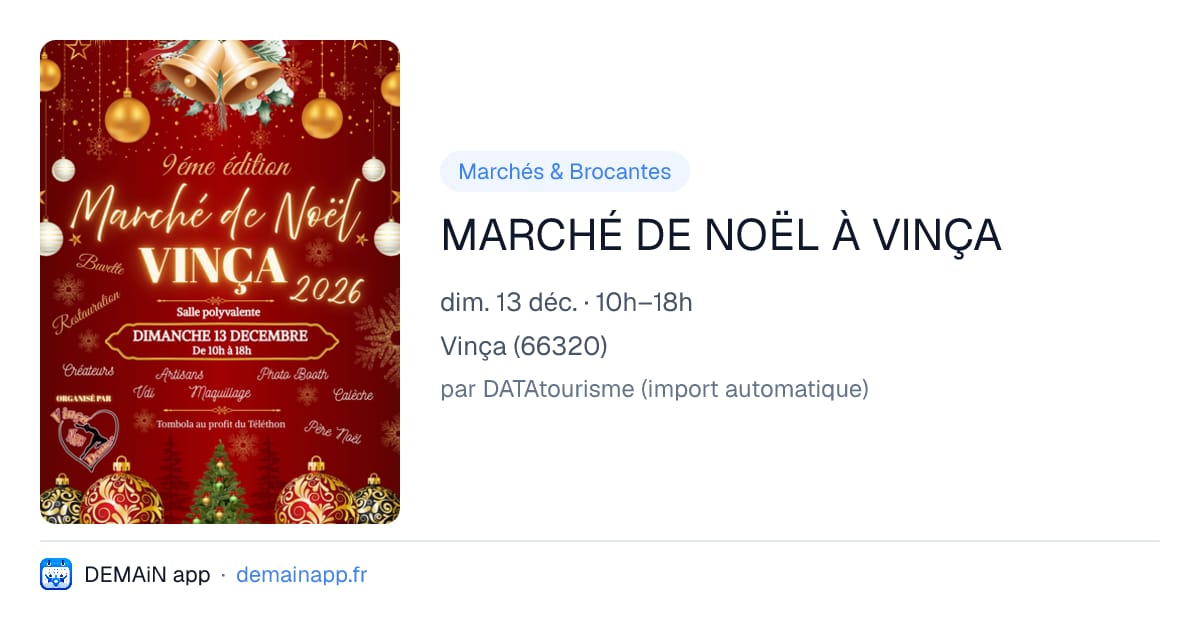 MARCHÉ DE NOËL À VINÇA — Vinça